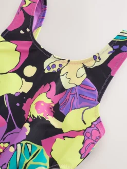 Next Noir imprimé tropical - Maillot de bain à découpes (3à16ans) Sale