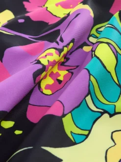 Next Noir imprimé tropical - Maillot de bain à découpes (3à16ans) Sale