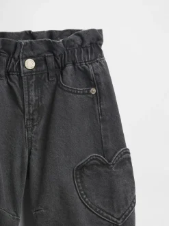 Gap Noir lavé - Paperbag Horseshoe Jean (6mois-5ans) (6mois-5ans) Outlet