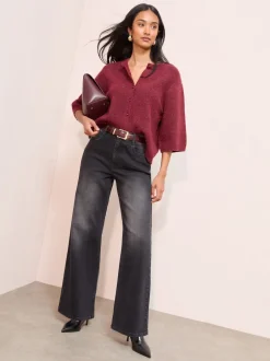 Friends Like These - Jean ample X Lucy Mecklenborgh pour tous les jours Noir lavé Discount