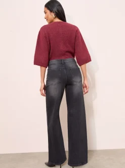 Friends Like These - Jean ample X Lucy Mecklenborgh pour tous les jours Noir lavé Discount