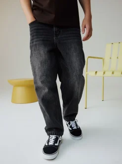 Next Noir lavé - Jean authentique (3-16ans) Baggy fuselé Hot