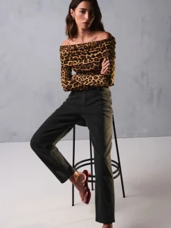 Next Noir lavé - Jean stretch Mom Comfort New