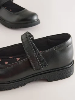 Next Noir mat - Chaussures babies d'école en cuir à semelle épaisse Discount