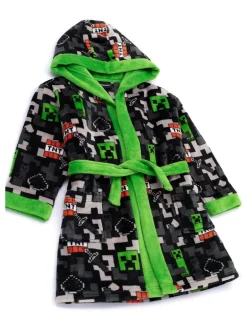 Vanilla Underground - Peignoir unisexe en polaire pour enfant Noir Minecraft Sale