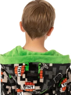 Vanilla Underground - Peignoir unisexe en polaire pour enfant Noir Minecraft Sale