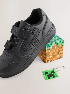Next Noir Minecraft - School Fermeture par contact Elastic Lace Chaussures Hot