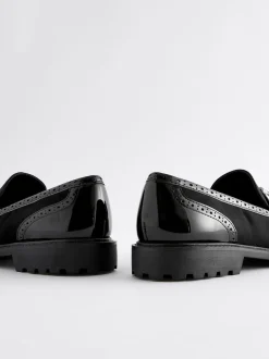 Next Noir mélangé - Mocassins épais à crampons et détails à glands Outlet