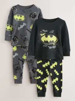 Next Noir motif Batman - Lot de 2 pyjamas Snuggle sous licence (9mois -10ans)