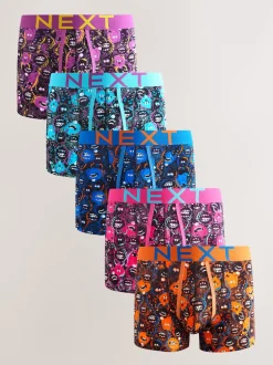 Next - Boxers avec ouverture sur le devant Noir motif monstre