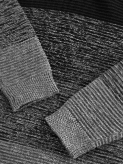 Next Noir Ombre Color-block - Sweat-shirt tricoté à capuche (3-16yrs) Clearance