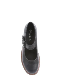 Pavers Noir ordinaire - Mary Jane Chaussures à boucles avec semelle épaisse Online