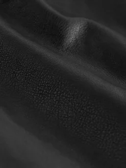 Next Noir poitrine généreuse - Veste de motard en cuir faux New