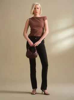 Next Noir épuré - Jean slim boot cut réhaussant