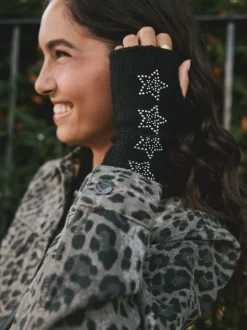 Rockett St George Noir Star Clouté - Chaussons New