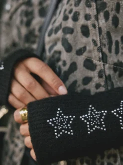 Rockett St George Noir Star Clouté - Chaussons New