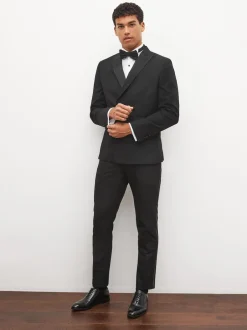 Next Noir Tape Detail - - Pantalon de costume de smoking Slim Fit (Slim Fit) Outlet