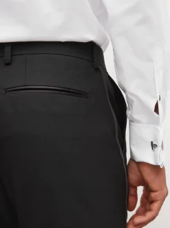 Next Noir Tape Detail - - Pantalon de costume de smoking Slim Fit (Slim Fit) Outlet