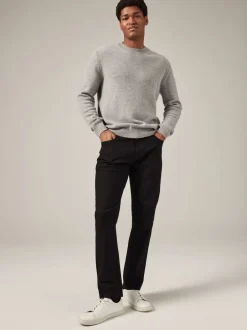 Next - Lit 1 place - Coupe ajustée Classic Jeans extensibles Noir uni Outlet