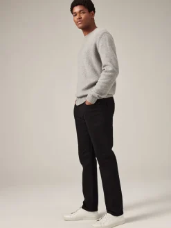 Next - Lit 1 place - Coupe ajustée Classic Jeans extensibles Noir uni Outlet