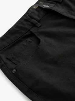 Next - Lit 1 place - Coupe ajustée Classic Jeans extensibles Noir uni Outlet