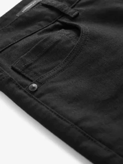 Next - Straight Fit Classic Jeans extensibles Noir uni Clearance