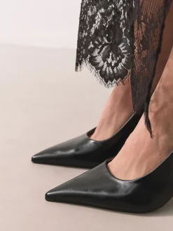 Next Noir/Animal - Chaussures à talons Forever Comfort® à bout pointu et à bride arrière Outlet