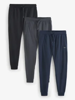 Threadbare Noir/anthracite/marine - Coupe classique Joggers 3 Lot Sale