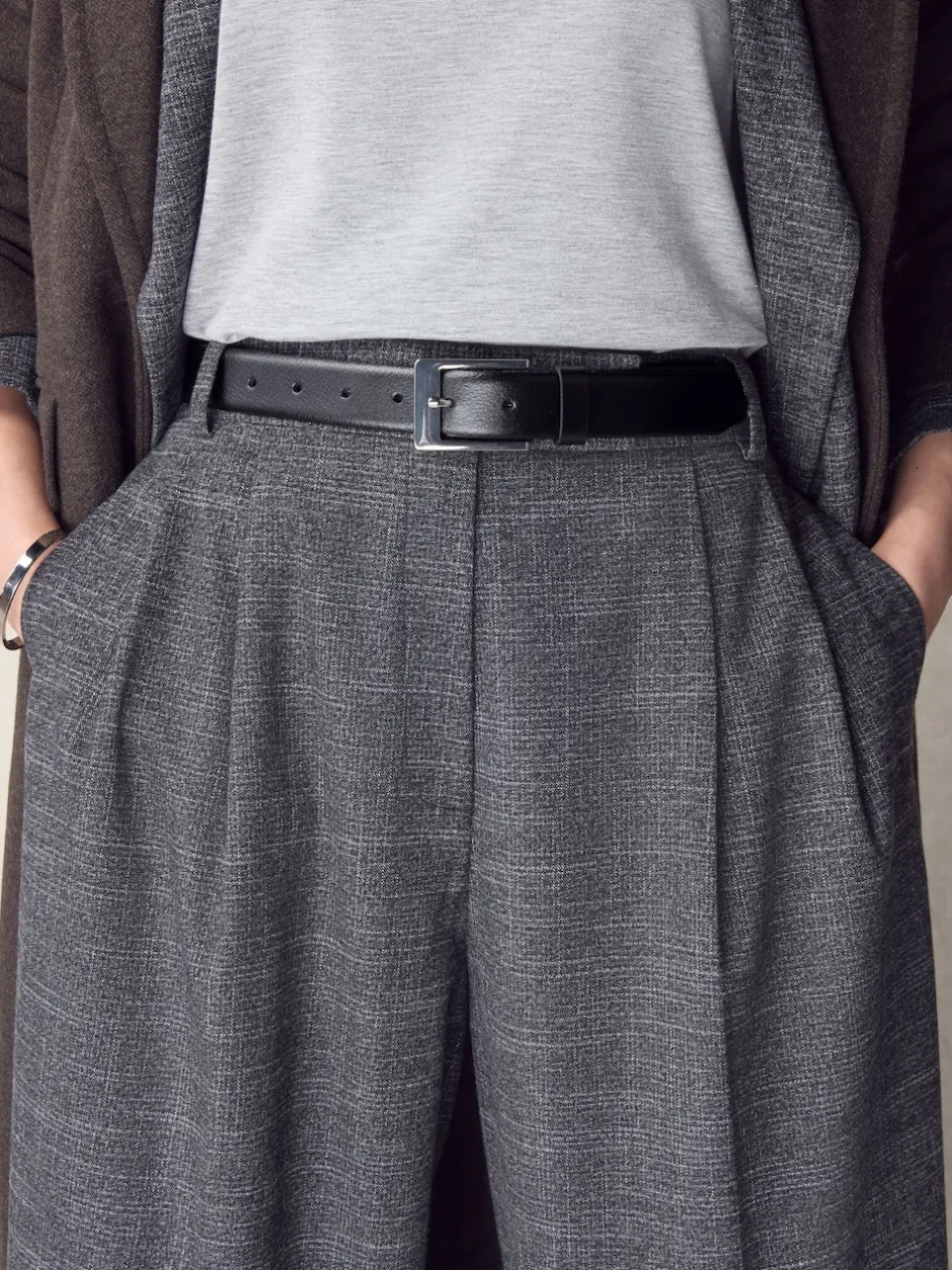 Next Noir/argenté - Ceinture N. Premium Made In Italie en Cuir