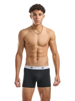 adidas Noir/Blanc - Active Flex Cotton 3 Pack Boxer 5pouces