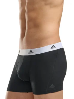 adidas Noir/Blanc - Active Flex Cotton 3 Pack Boxer 5pouces