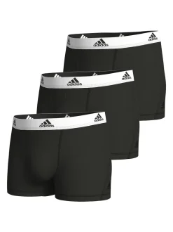 adidas Noir/Blanc - Active Flex Cotton 3 Pack Boxer 5pouces