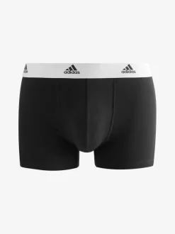 adidas Noir/Blanc - Active Flex Cotton 3 Pack Boxer 5pouces