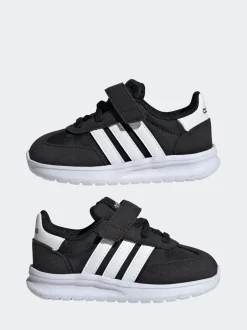 adidas Noir/Blanc - Run 70s 2.0 Baskets bébé à crochets et boucles Clearance