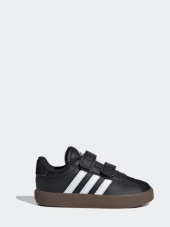 adidas - Vl Cour 3.0 Baskets bébé à crochets et boucles Noir/Blanc Outlet