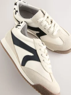 Next Noir/Blanc - Baskets à lacets Outlet