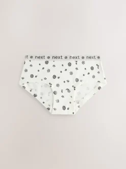 Next Noir/Blanc - Caleçons Imprimé Hipster 5 (2-16ans) Clearance