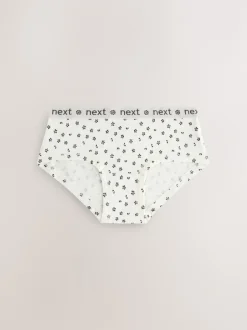 Next Noir/Blanc - Caleçons Imprimé Hipster 5 (2-16ans) Clearance