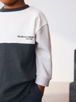 Next Noir/Blanc - Ensemble T-shirt et Jogging à manches longues (3mths-7yrs) Outlet