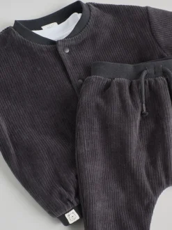 Next Noir/Blanc - Ensemble veste, haut et jogging en velours bébé (0mois-2ans) Best