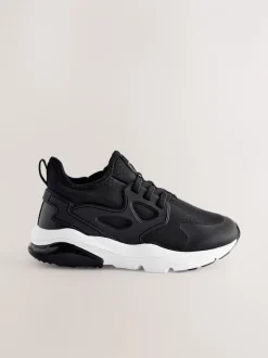 Next - Entraîneurs en dentelle élastique Noir/Blanc Best