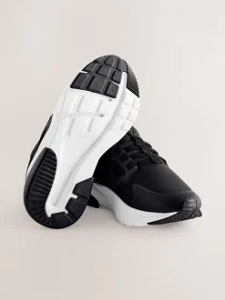 Next - Entraîneurs en dentelle élastique Noir/Blanc Best