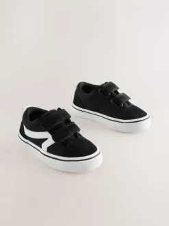 Next - Fermeture par contact Skate Trainers Noir/Blanc New