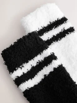 Next - Paquet de chaussettes douillettes 2 Noir/blanc à liserés Online