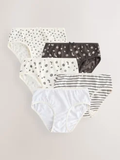 Next Noir/Blanc - Lot 5 caleçons à imprimé ditsy (1.5-16ans) Online