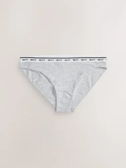 Next Noir/Blanc - Lot de 7 culottes à logo en coton Échancrure haute Hot