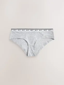 Next Noir/Blanc - Lot de 7 culottes à logo en coton Court Hot