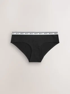 Next Noir/Blanc - Lot de 7 culottes à logo en coton Court Hot