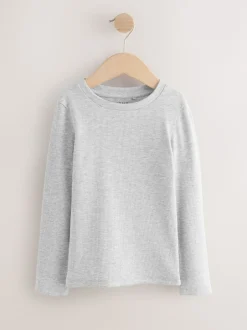 Next - Lot de 3 Hauts à manches longues côtelés (3-16ans) Noir/Blanc New