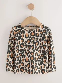 Next - Lot de 5 hauts à manches longues en côte (3mois -7ans) Noir/Blanc New